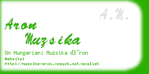 aron muzsika business card